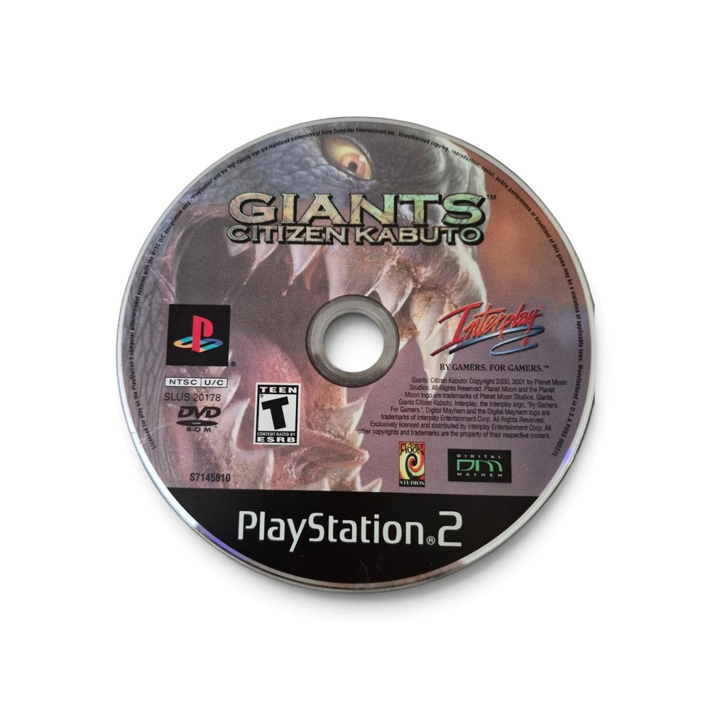 Interplay Giants Citizen Kabuto Video Game PS2 NTSC Disk Only